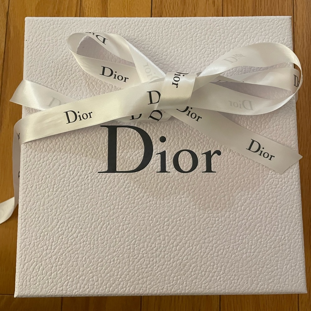 Dior gift box with ribbon